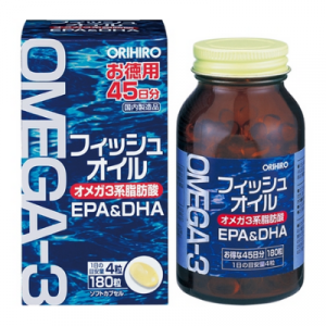 Vien uong dau ca omega-3 ho tro tim mach Orihiro 180 vien