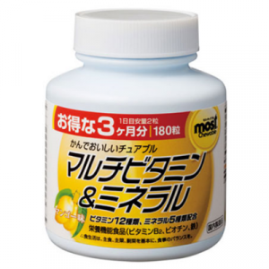Vien nhai bo sung Vitamin va khoang chat Orihiro Most Chewable 180 vien