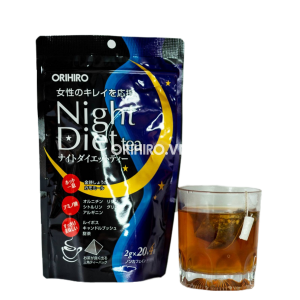 Night Diet Orihiro là loại trà giảm cân được sản xuất hoàn toàn bởi các thành phần tự nhiên