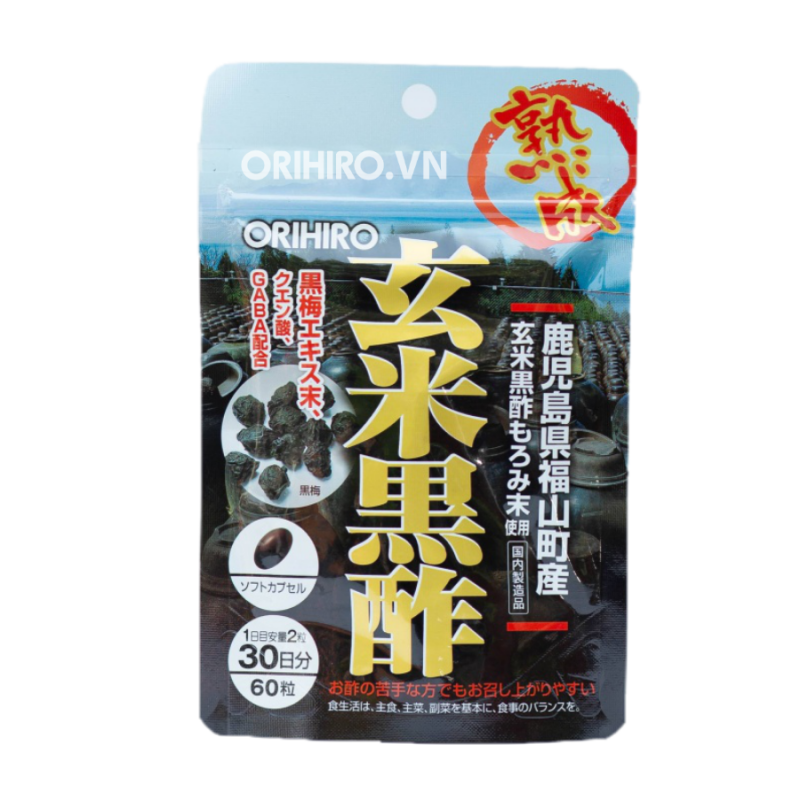 Viên uống giấm gạo Orihiro hỗ trợ giảm mỡ máu, ổn định đường huyết, hỗ trợ tiêu hóa, giảm béo, phòng ung thư