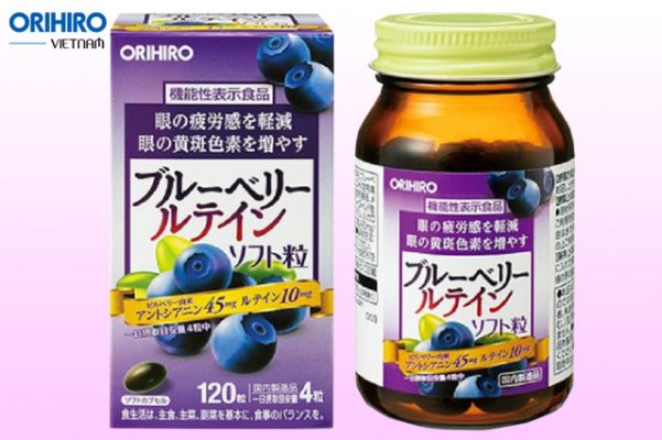 Sản phẩm viên uống bổ mắt việt quất Blueberry Orihiro Nhật Bản