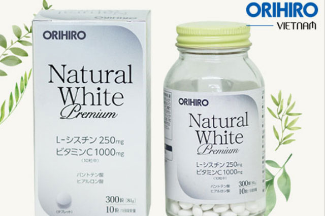 Viên uống trắng da Natural White Premium Orihiro 300 viên- Nhật Bản