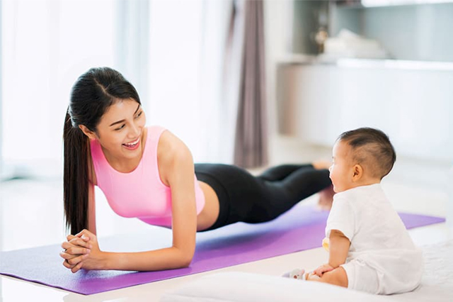 Tập thể dục là cách giảm cân cho mẹ sau sinh hiệu quả