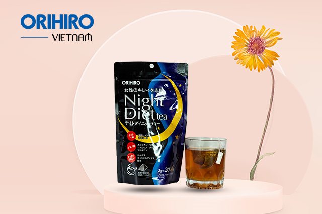 Sản phẩm giảm cân an toàn Nhật: Trà giảm cân Night Diet Tea Orihiro