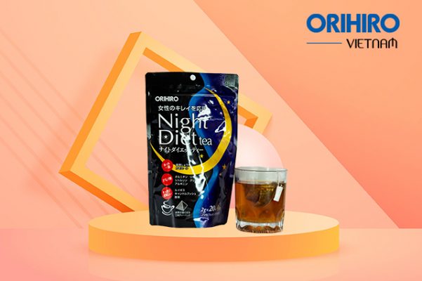 Uống trà gì để giảm mỡ bụng? Trà giảm cân Night Diet Tea Orihiro