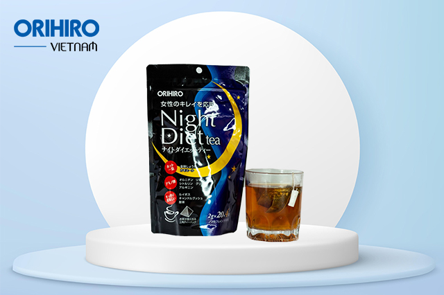 Sản phẩm giảm mỡ toàn thân: Trà giảm cân Night Diet Tea Orihiro – 24 gói