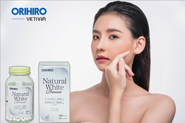 Viên uống trắng da Natural White Premium Orihiro của Nhật