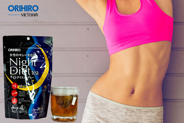 Thu gọn vòng eo với trà giảm cân Night Diet Tea Orihiro Nhật Bản