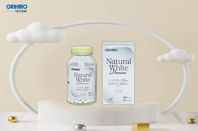 Viên uống trắng da Natural White Premium Orihiro 300 viên