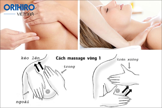Massage vòng 1 giúp khí huyết lưu thông tốt và kích thích sự phát triển của ngực