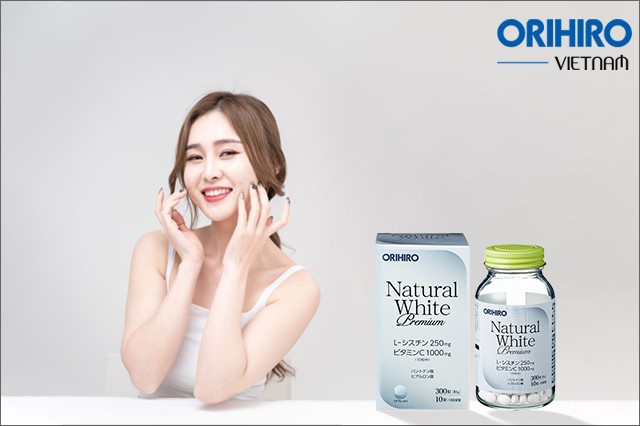 Da trắng sáng từ sâu bên trong với viên uống Natural White Premium Orihiro