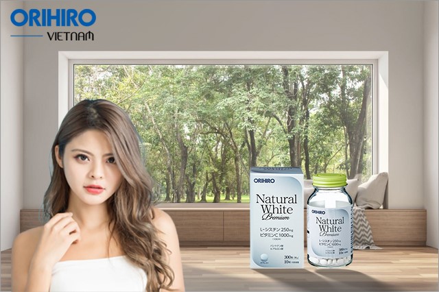 Uống Natural White Orihiro giúp da trắng hồng mịn màng
