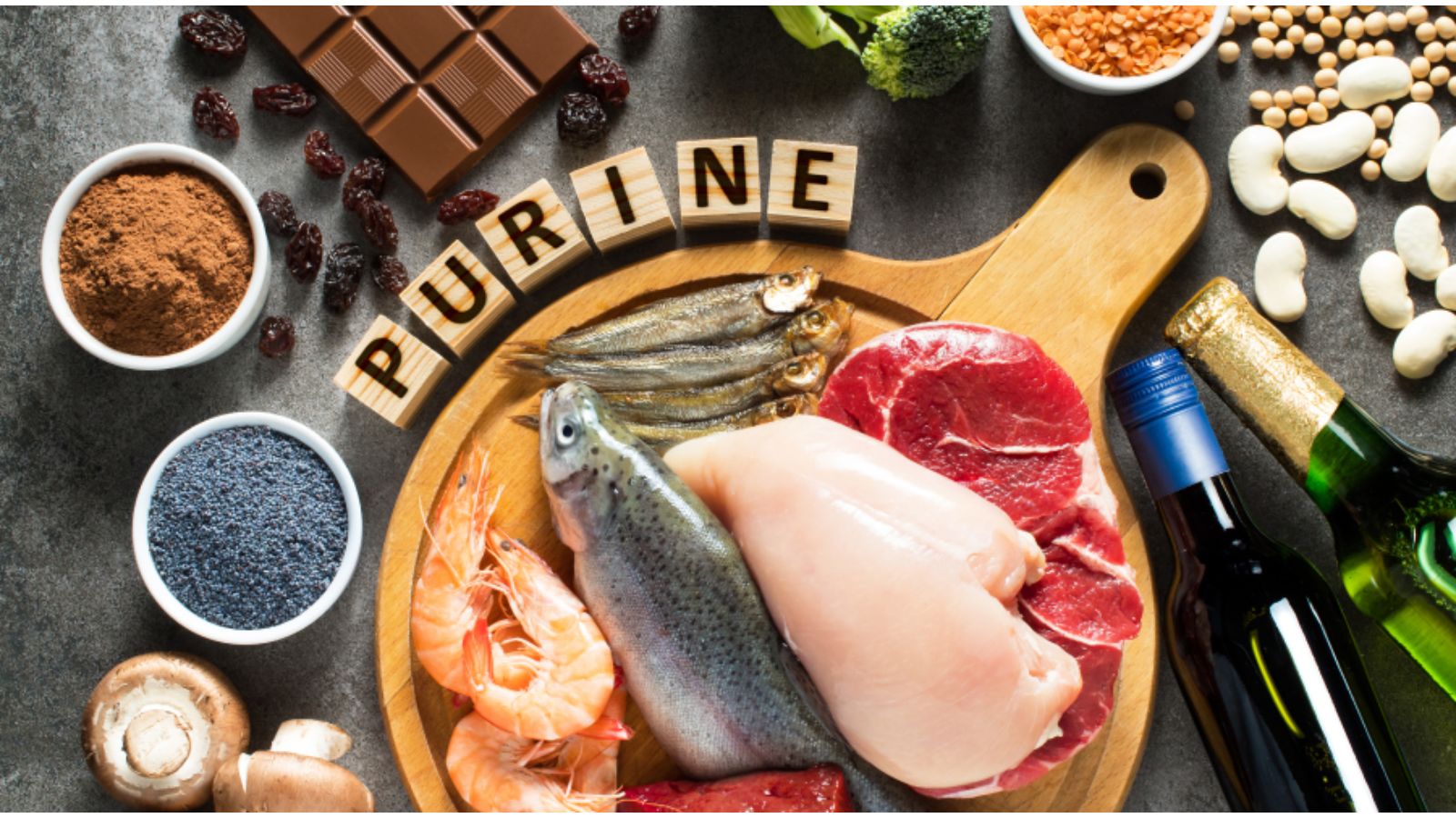 Chế độ ăn giàu purin - nguyên nhân gây ra tình trang Gout không chỉ gặp ở người lớn tuổi