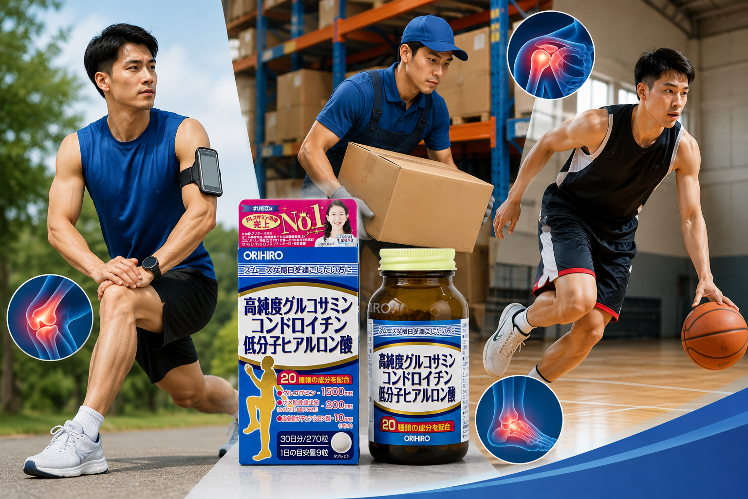 bản nâng cấp viên uống bổ xương khớp Glucosamine Orihiro 900 viên